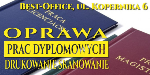 Oprawa Prac Dyplomowych. Skanowanie. Wydruk.